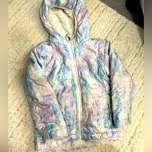 North face kids winter coat reversible 4t